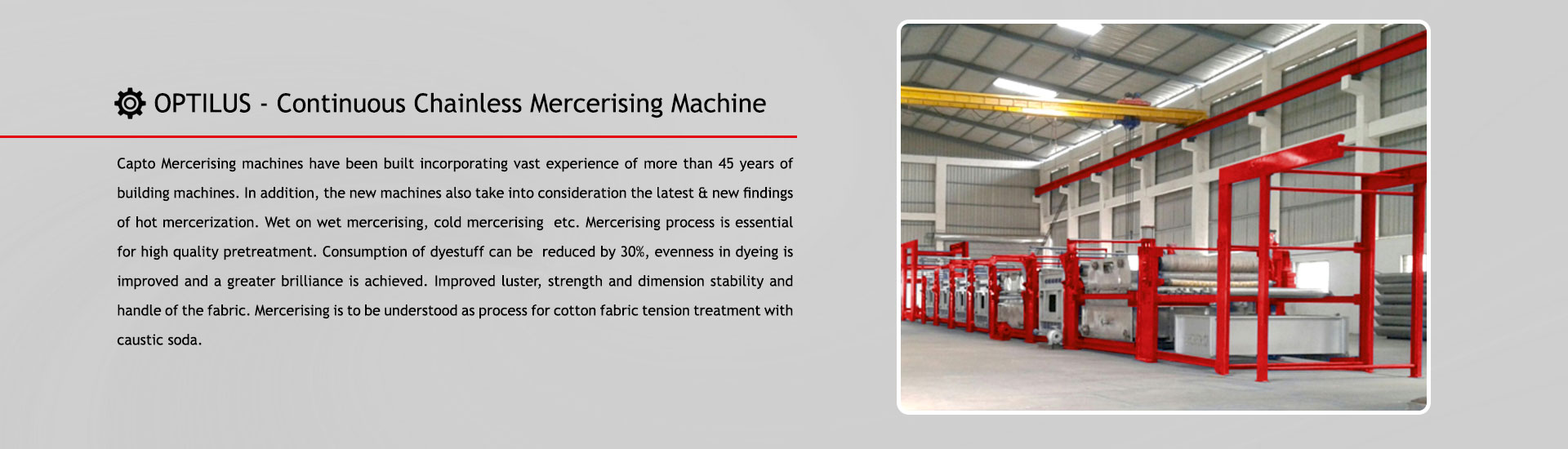 Optilus Continuous Chainless Mercerising Machine